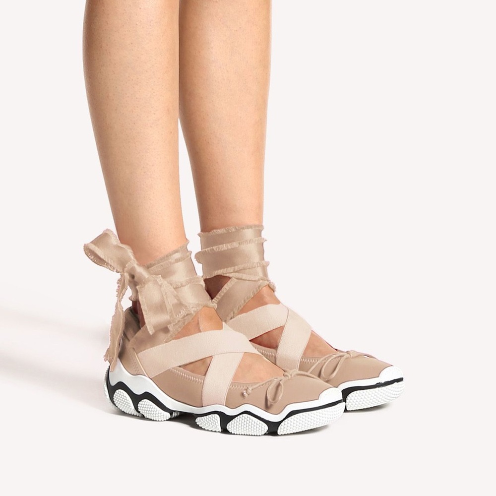 RED (V) Ballet Nude Neoprene Lace Sneaker